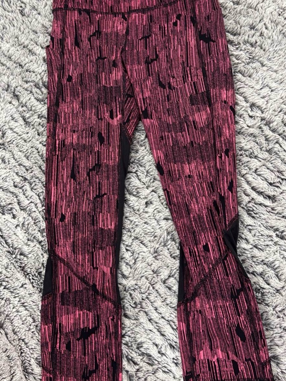 lululemon athletica Pink and Black Active Leggings